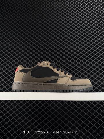 Fragment x Travis Scott x LV Air Jordan 1 Low Lifestyle (BS-80377)