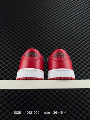 Jordan Air Jordan 1 Low OG White Red Black EU 36-46 Sneaker - Unisex (BS-80412)