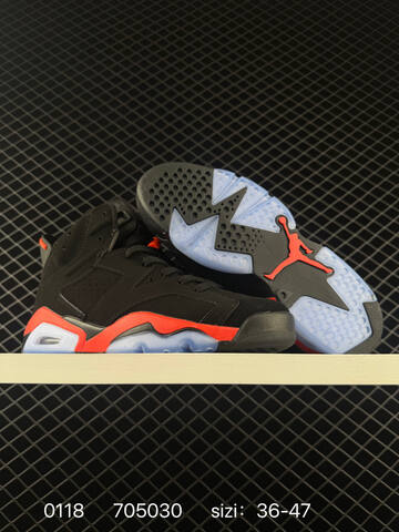 Jordan Air Jordan 6 Retro Infrared Black Infrared Red Clear Blue EU 36-47 Basketball Shoe - Unisex (BS-79807)