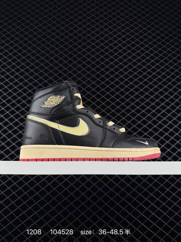 Jordan Union x Air Jordan 1 Retro High PK NRG Black Cream Red EU 36-48 5 Sneaker - Unisex (BS-83784)
