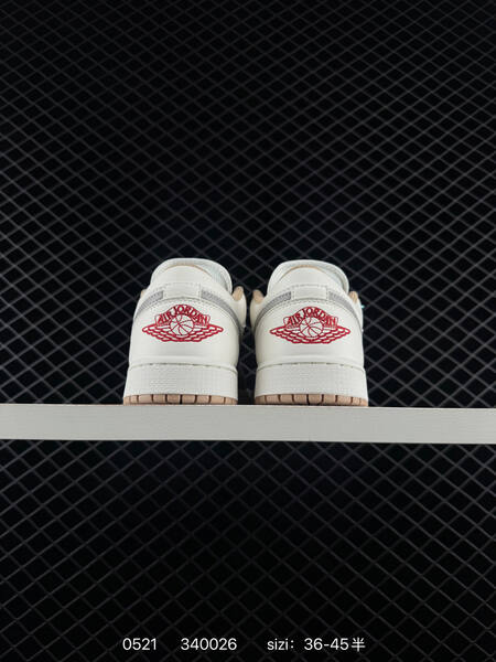 Jordan Air Jordan 1 Low white grey beige with red accents EU 36-45 5 basketball lifestyle