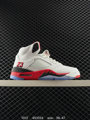 Jordan Air Jordan 5 Retro High HQ7978-101 White Red Black Blue EU 36-47 Basketball Shoe - Unisex (BS-80531)