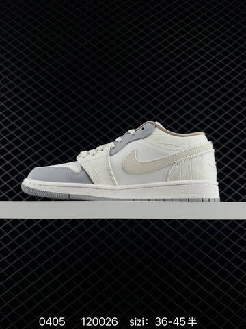 Jordan Air Jordan 1 Low Soft Pearl Sail Grey Light Brown Silver EU 36-45 Sneaker - Unisex (BS-79547)