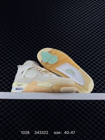 Jordan Air Jordan 4 Retro Off White Pink White Mint Green EU 40-47 Basketball Shoe - Men's (BS-80415)