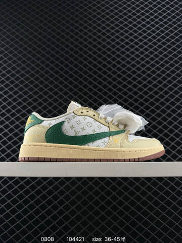 Jordan Air Jordan 1 Low Travis Scott Louis Vuitton White Black Red EU 36-45 Sneaker - Unisex (BS-80951)