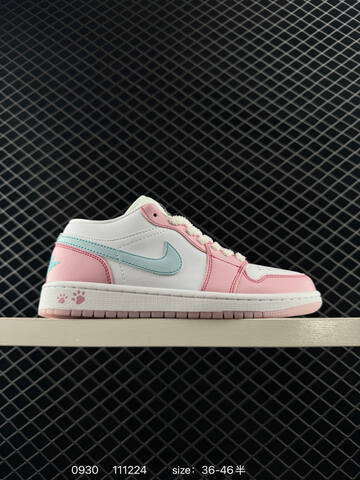 Jordan Air Jordan 1 Low White Pink Light Blue EU 36-46 Sneaker - Unisex (BS-80595)