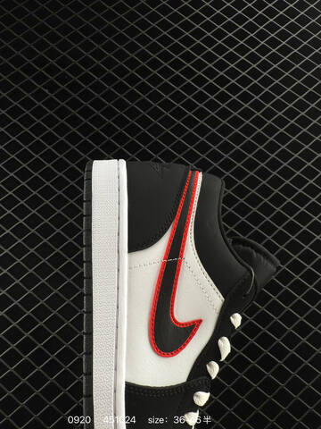 Jordan Air Jordan 1 Low White Black Red EU 36-46 Sneaker - Unisex (BS-80664)