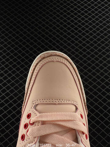 Jordan Air Jordan 3 Valentines Day Light Pink Red White Rose Gold EU 36-47 Basketball Shoe - Unisex (BS-80668)