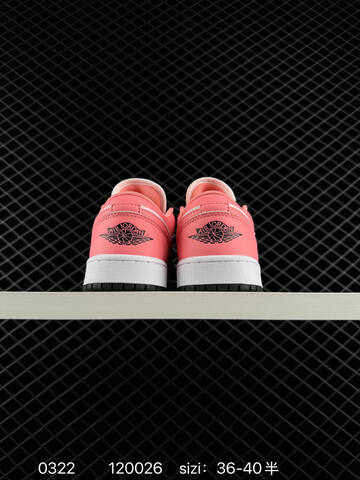 Jordan Air Jordan 1 Low Black White Pink EU 36-40 Sneaker - Unisex (BS-79631)