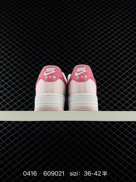 Nike Air Force 1 07 light pink with berry pink accents white midsole EU 36-42 half sizes available lifestyle