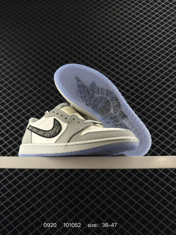 Jordan Air Jordan 1 Low White Grey Black Light Blue EU 36-47 Sneaker - Unisex (BS-80665)