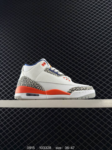 Jordan Air Jordan 3 Retro White Grey Blue Cream EU 36-47 Basketball Shoe - Unisex (BS-80704)