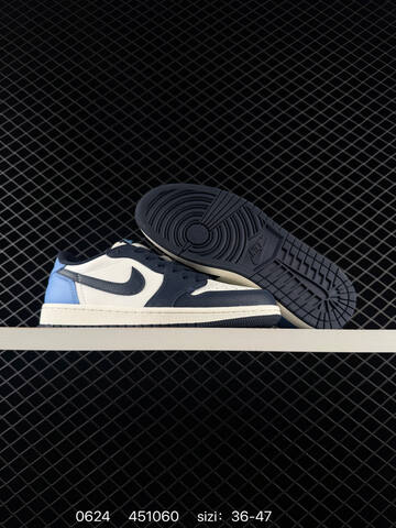 Air Jordan 1 Low OG Black And Dark Powder Blue AIR JORDAN 1 Aj1 Lifestyle (BS-79096)
