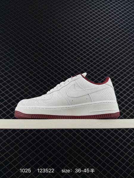 Nike Air Force 1 07 white burgundy 36-45 casual lifestyle