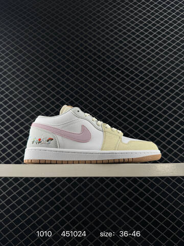 Jordan Air Jordan 1 Low White Pink Beige EU 36-46 Sneaker - Unisex (BS-80549)