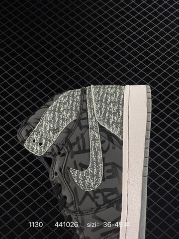 Jordan Air Jordan 1 Retro High OG Black Grey White EU 36-45 Basketball Shoe - Unisex (BS-80147)