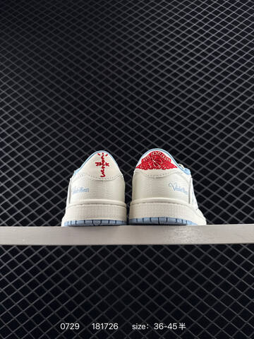 Jordan Travis Scott x Air Jordan 1 Low Reverse Mocha DM6868 Sail Light Blue Red Silver EU 36-45 Sneaker - Unisex (BS-81000)