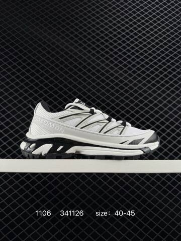 Salomon XT-6 Expanse White Black 40-45 Trail Shoe Trail Running Sneakers - Men's (BS-85935)
