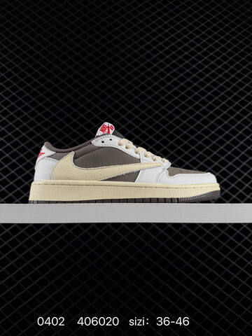 Jordan Air Jordan 1 Low Travis Scott CQ4277-001 Mocha Black White Sail EU 36-46 Sneaker - Unisex (BS-79559)
