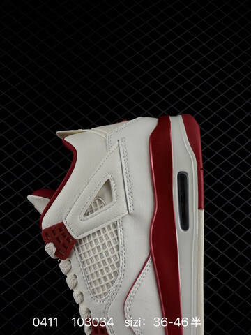 Jordan Air Jordan 4 Retro Sierra Red Sail White Team Red EU 36-46 Basketball Shoe - Unisex (BS-79507)