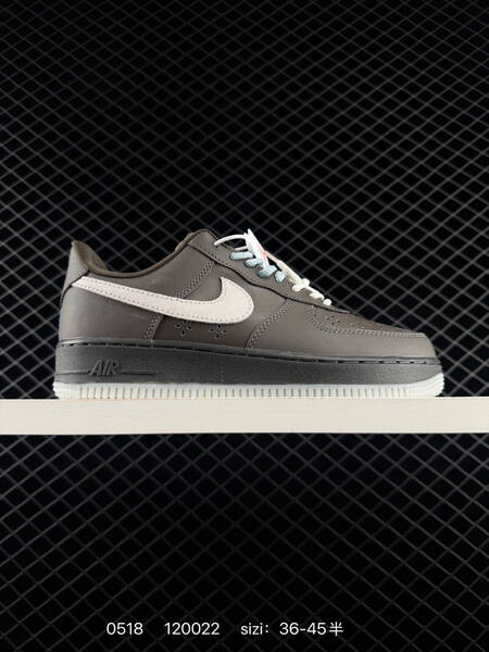 Nike Air Force 1 07 Low dark brown light blue white EU 36-45 lifestyle