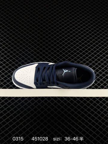 Jordan Air Jordan 1 Low 553558-152 Navy White Light Blue EU 36-46 Basketball Shoe - Unisex (BS-79656)