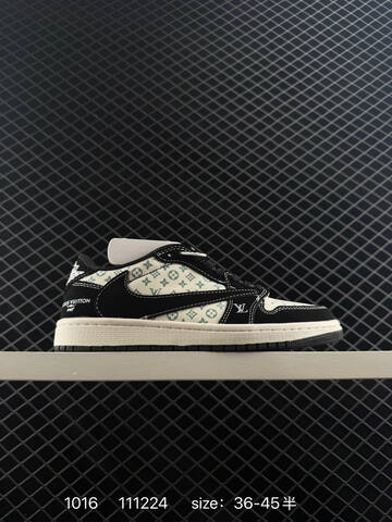 Jordan Air Jordan 1 Low OG SP Travis Scott Fragment Louis Vuitton Grey Beige Navy Red Green EU 36-45 Sneaker - Unisex (BS-80508)
