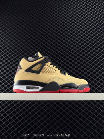 Jordan Air Jordan 4 Retro Tan Black White Red EU 36-48 5 Basketball Shoe - Unisex (BS-80961)