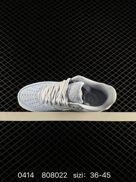 Nike Air Force 1 07 Pale blue with white Swoosh white midsole satin laces EU 36-45 lifestyle