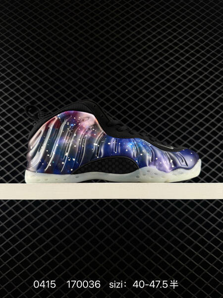 Nike Air Foamposite One Galaxy black blue purple nebula print translucent outsole 40-47 5 basketball lifestyle