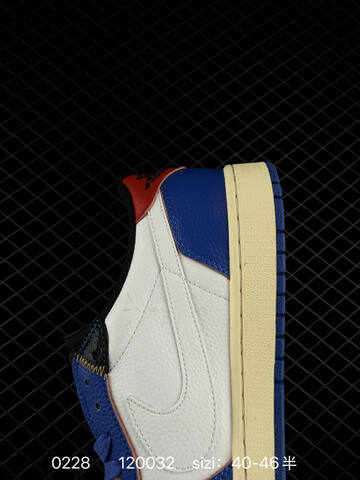 Jordan Air Jordan 1 Low Travis Scott Reverse Mocha 3 0 White Blue Red Cream Black EU 40-46 Sneaker - Men's (BS-79703)
