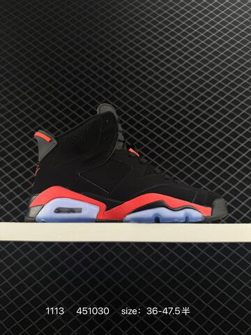 Jordan Air Jordan 6 Retro OG Reverse Infrared Black Infrared Red Clear Blue EU 36-47 5 Basketball Shoe - Unisex (BS-80288)