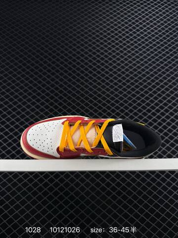 Jordan Air Jordan 1 Low x Travis Scott HV8566 Red White Black Yellow Cream EU 36-45 Sneaker - Unisex (BS-80411)
