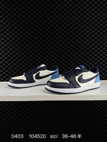 Jordan Air Jordan 1 Low OG Obsidian Sail Dark Navy University Blue White EU 36-46 Sneaker - Unisex (BS-79553)
