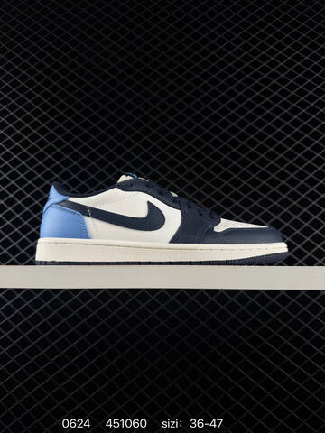 Air Jordan 1 Low OG Black And Dark Powder Blue AIR JORDAN 1 Aj1 Lifestyle (BS-79096)