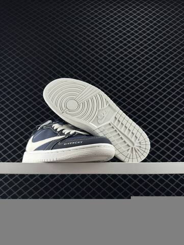 Jordan Air Jordan 1 Low Travis Scott Reverse Mocha Givenchy Custom DM7866-005 Navy Black Off White EU 36-45 Sneaker - Unisex (BS-81311)