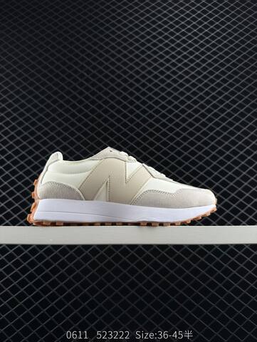 New Balance 327 Off White Light Grey White Gum Brown EU 36-45 Sneaker - Unisex (BS-83317)