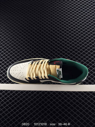 Jordan Air Jordan 1 Low Sail Black Green Cream EU 36-46 Sneaker - Unisex (BS-80870)