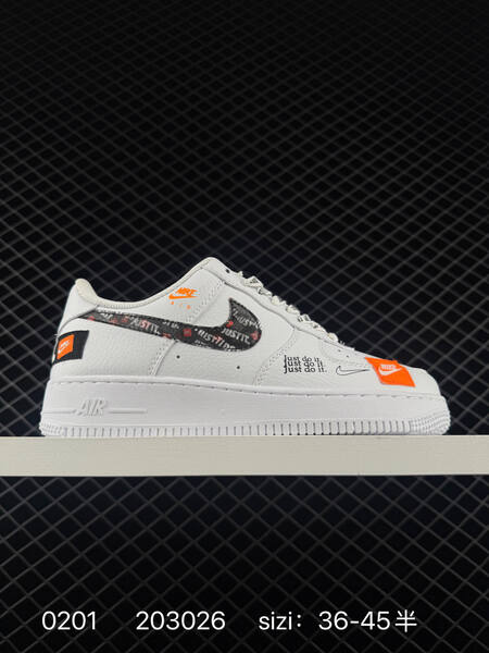 Nike Air Force 1 07 Low BQ9044-100 White Black Orange EU 36-45 lifestyle