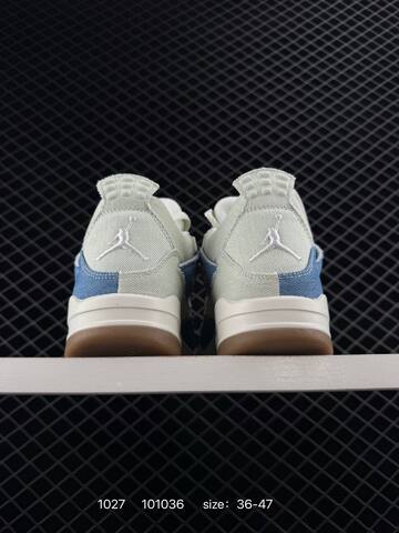Jordan Air Jordan 4 Retro Light Blue Off White Gum Brown EU 36-47 Basketball Shoe - Unisex (BS-80425)