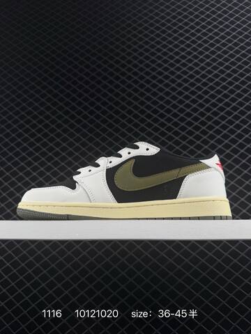 Travis Scott x Fragment x Air Jordan 1 Low Military Blue AIR JORDAN 1 Aj1 Lifestyle (BS-74184)