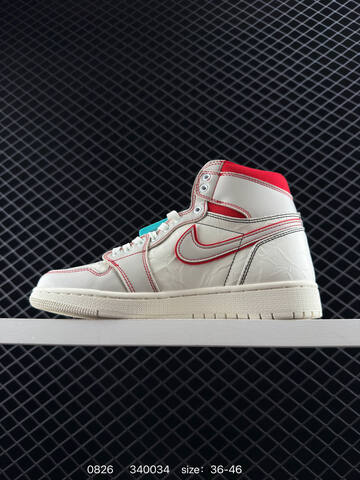 Jordan Air Jordan 1 Retro High DZ5485-010 Sail Red White EU 36-46 Basketball Shoe - Unisex (BS-80830)