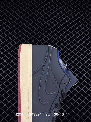 Jordan Air Jordan 1 Low DV1759 448 Dark Navy Cream Red EU 36-46 Sneaker - Unisex (BS-80111)