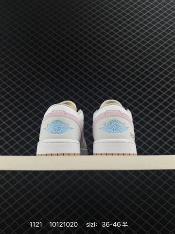 Jordan Air Jordan 1 Low White Beige Pink Light Blue Grey EU 36-46 Sneaker - Unisex (BS-80218)