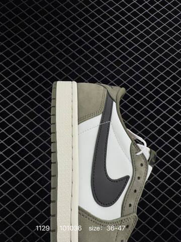 Jordan Air Jordan 1 Low White Olive Black Sail EU 36-47 Sneaker - Unisex (BS-80157)