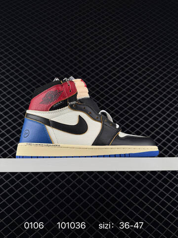 Jordan Union LA x Fragment Design x Air Jordan 1 Retro High OG Sport Royal White Black Red Blue Cream EU 36-47 Basketball Shoe - Unisex (BS-79890)