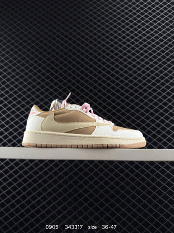 Jordan Air Jordan 1 Low OG SP Travis Scott White Pink Red Cream EU 36-47 Sneaker - Unisex (BS-80763)