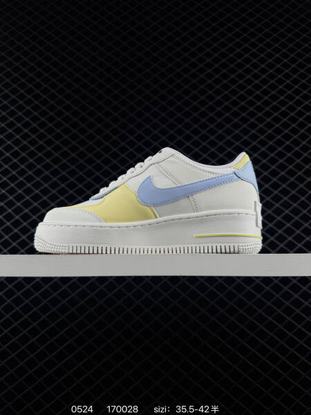 Nike Air Force 1 Shadow off white light blue pale yellow EU 35 5-42 lifestyle