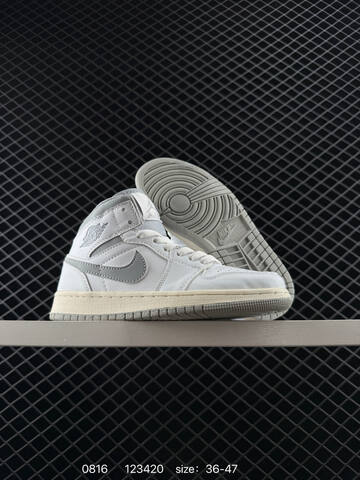 Jordan Air Jordan 1 Mid White Light Beige Pink Tan EU 36-47 Sneaker - Unisex (BS-80902)