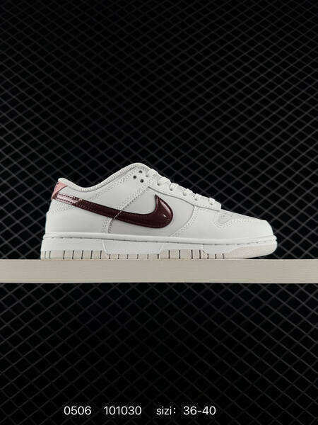 Nike Dunk Low white burgundy pink EU 36-40 skate